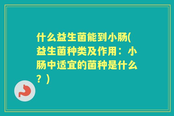 什么益生菌能到小肠(益生菌种类及作用:小肠中适宜的菌种是什么?) 什么益生菌能到小肠(益生菌种类及作用:小肠中适宜的菌种是什么?)