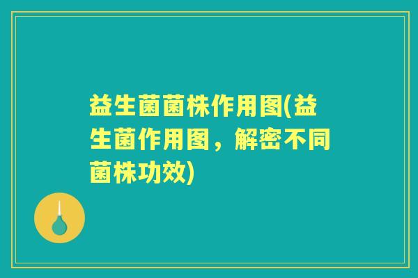 益生菌菌株作用图(益生菌作用图，解密不同菌株功效)