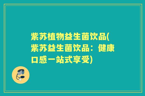 紫苏植物益生菌饮品(紫苏益生菌饮品：健康口感一站式享受)