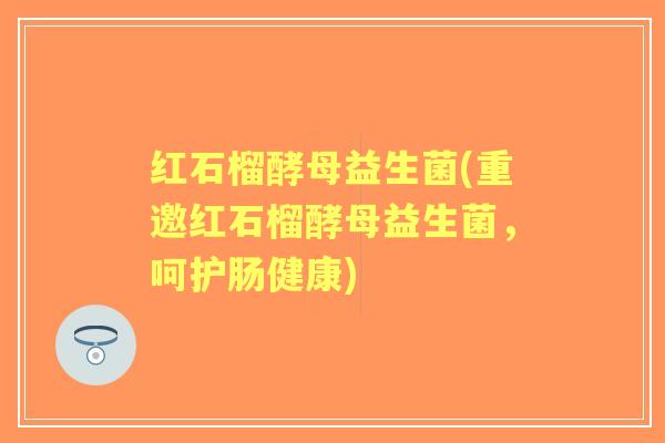 红石榴酵母益生菌(重邀红石榴酵母益生菌，呵护肠健康)