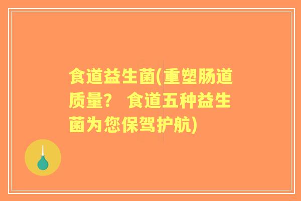 食道益生菌(重塑肠道质量? 食道五种益生菌为您保驾护航) 食道益生菌(重塑肠道质量? 食道五种益生菌为您保驾护航)