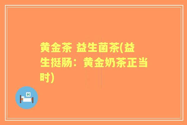 黄金茶 益生菌茶(益生挺肠:黄金奶茶正当时) 黄金茶 益生菌茶(益生挺肠:黄金奶茶正当时)
