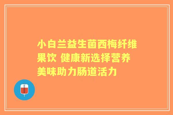 小白兰益生菌西梅纤维果饮 健康新选择营养美味助力肠道活力