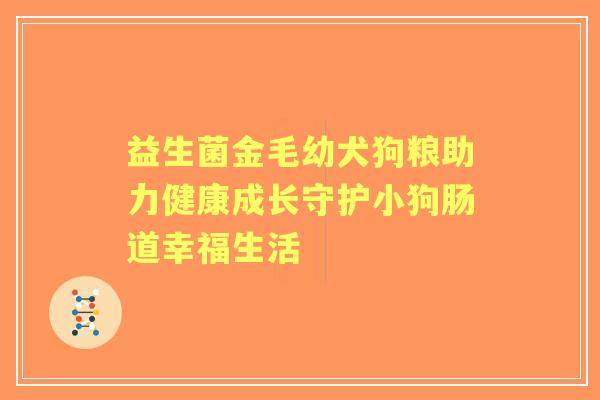 益生菌金毛幼犬狗粮助力健康成长守护小狗肠道幸福生活
