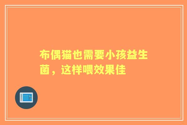 布偶猫也需要小孩益生菌，这样喂效果佳