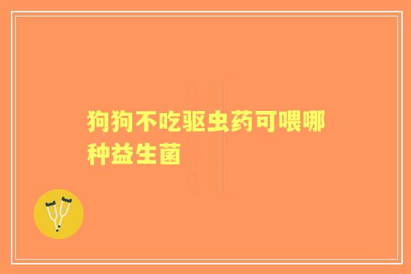 狗狗不吃驱虫药可喂哪种益生菌