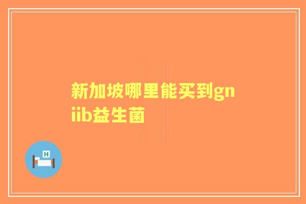 新加坡哪里能买到gniib益生菌